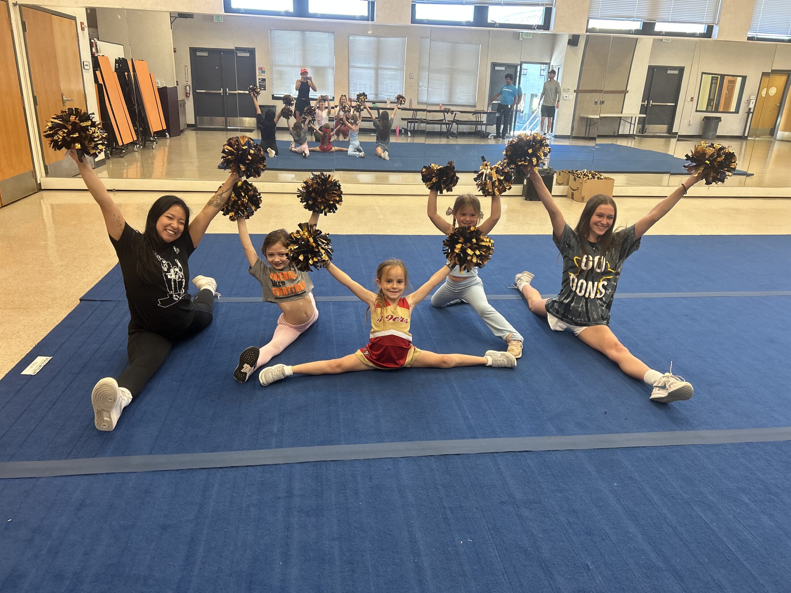 LGSR cheer team practice