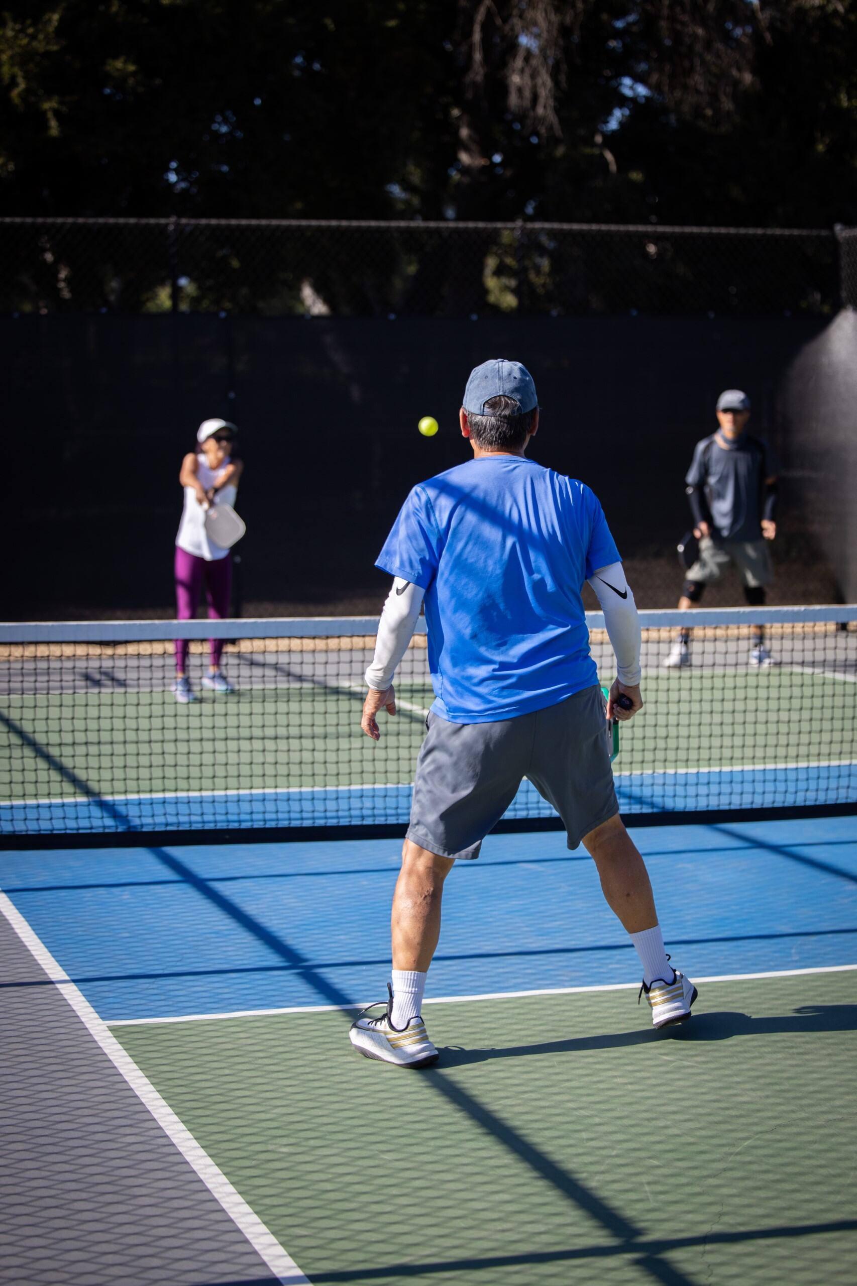 pickleball players on the court